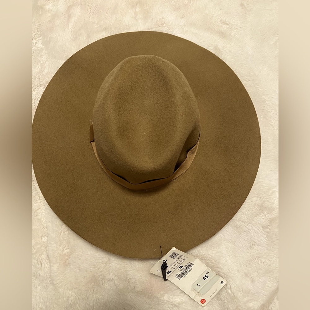 Brand New (with tags) Tan Zara Wool Fedora size M